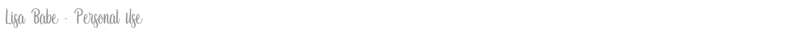 Lisa Babe font preview